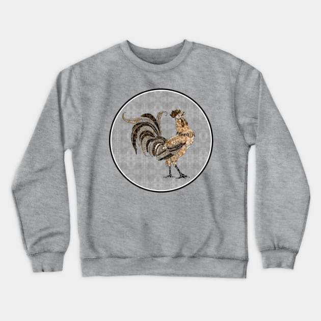 Le Coq Gaulois (The Gallic Rooster) Platinum Crewneck Sweatshirt by Diego-t